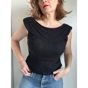 Vintage Beaded Formal Top Size Medium Cocktail Evening wear Holiday Y2K